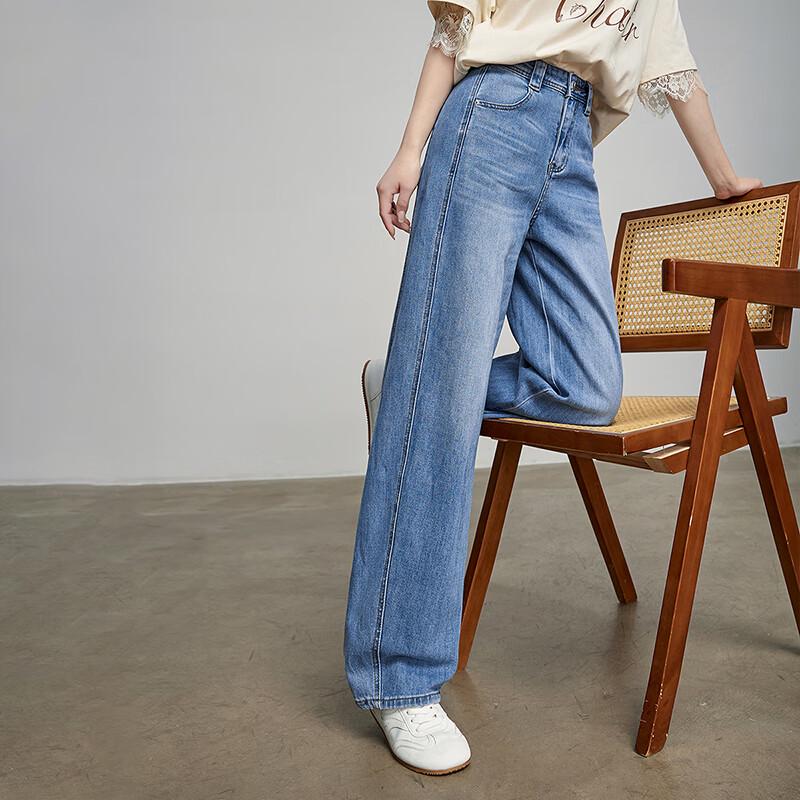 Chuyu Women's Retro High-Waist Loose Fit Banana Jeans