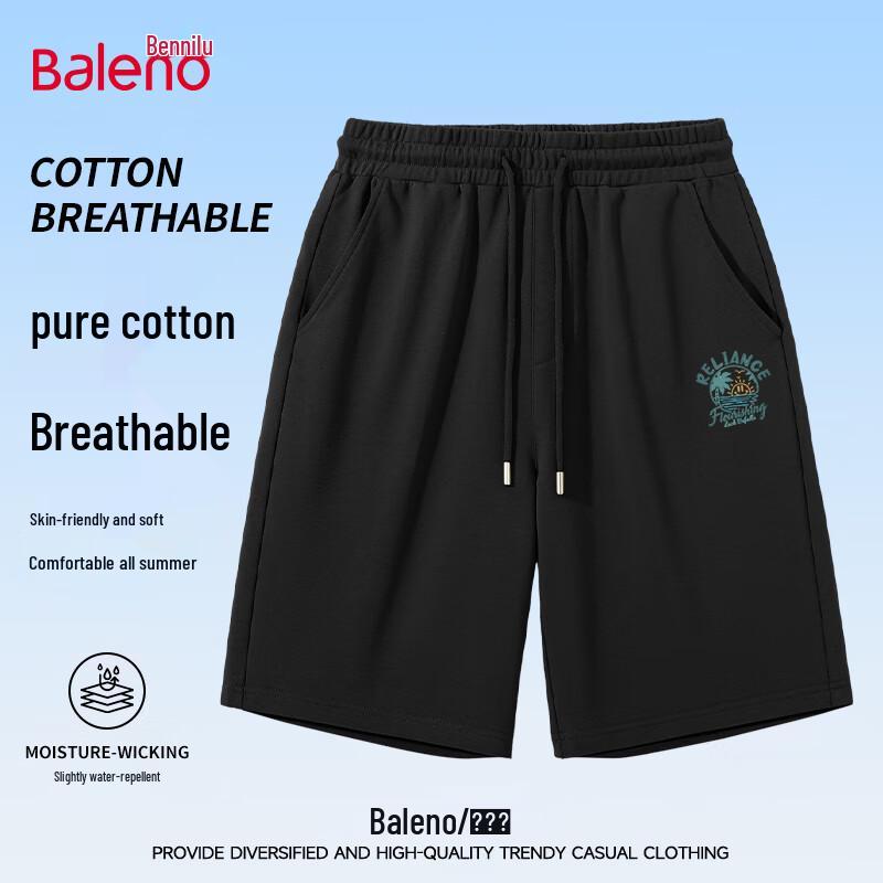 

Baleno Men s Loose Fit Cotton Casual Bermuda Shorts L