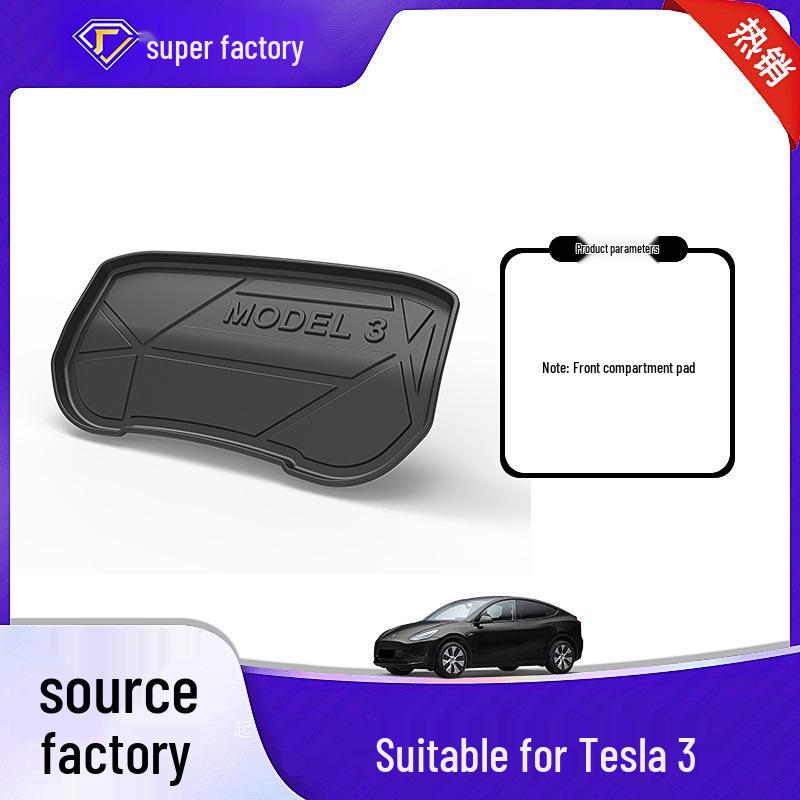 Tesla Model 3 Kofferraummatte (2019–2025) - TPE Rückenlehne Integrierte Matte Zubehör