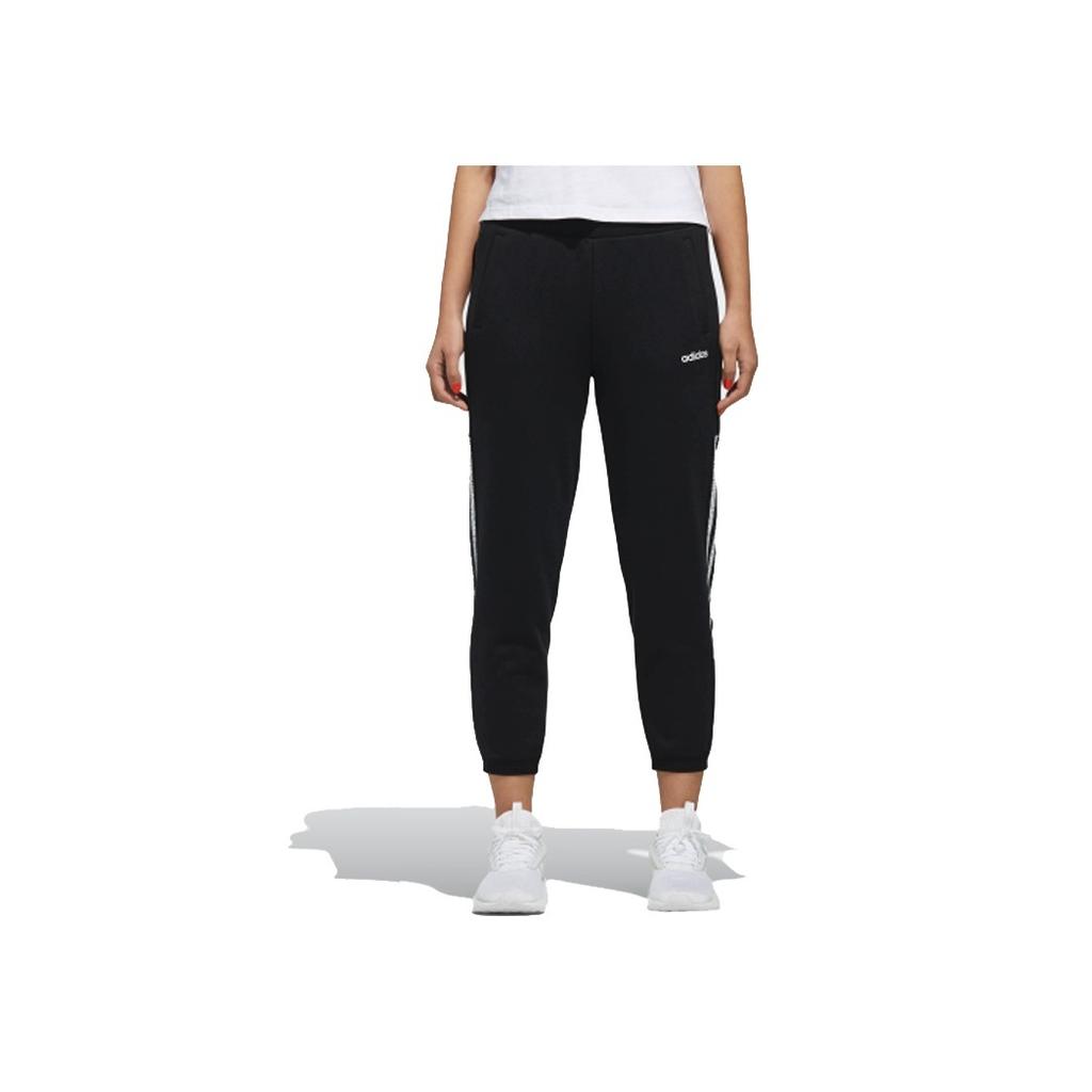 adidas Neo Three-Stripe Print Joggers Women Bottoms Black DW7961