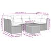 7-teiliges Gartensofa-Set mit Kissen Beige Poly-Rattan