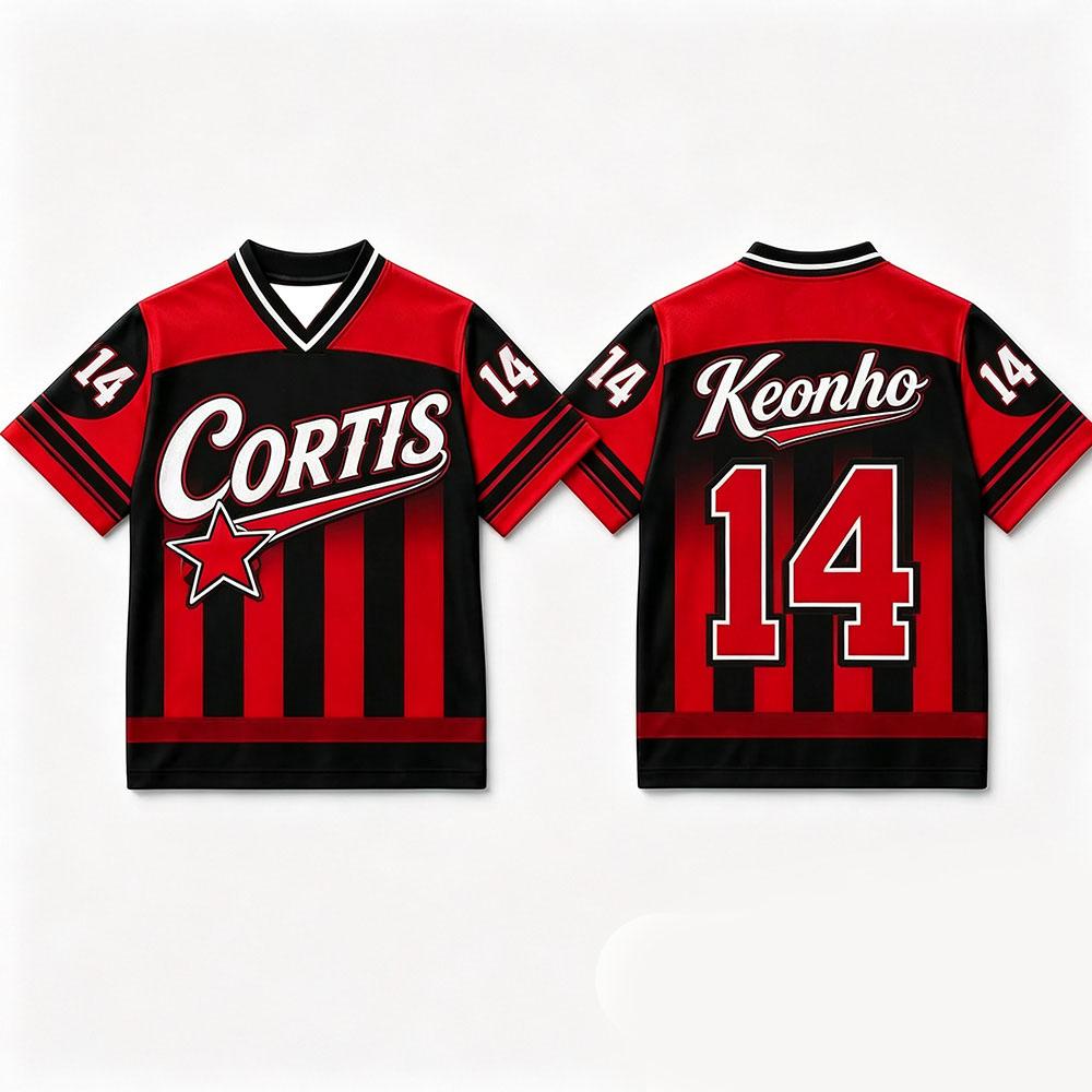 Kpop Idol Fußballtrikot Shirt Inspiriert für Fan-Shirt Maskottchen Junge Gruppe CORTISs Netz-Trikot Sommer Mode Unisex Y2K Sportbekleidung