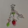 Accessories Sweet Beaded Phone Chain Strawberry Design Tassel Keychain Strap Cute Flower Acrylic Bag Charm Gift