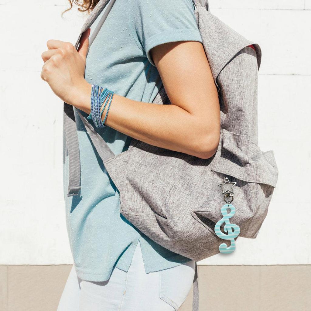 Music Note Keychain For Keys Bags Backpacks Acrylic Alloy Design Lightweight Portable Gift For Musicians Music Lovers