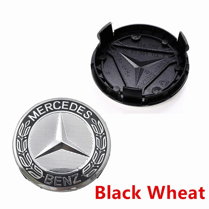 4pcs 75mm Car Wheel Center Caps Rims Hub Caps For Mercedes Benz W204 205 A B C E S CLA CLK ML GLK GLA GLB GLC CLAS Accessories