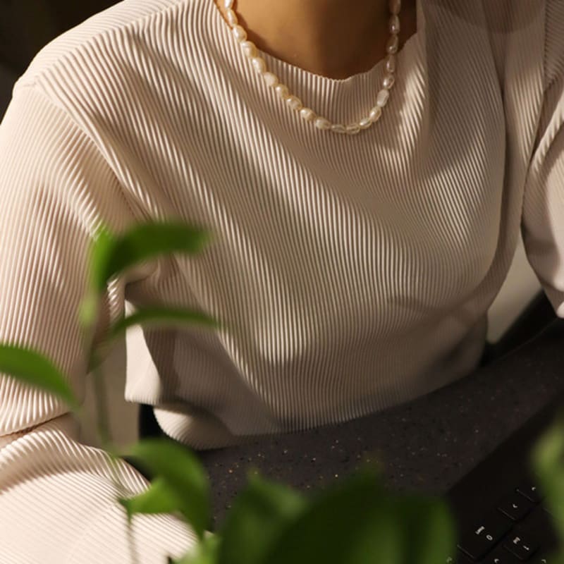 Modernlike 14K Gold-filled Silver Baroque Freshwater Pearl Necklace