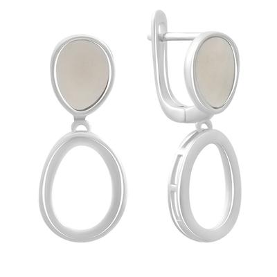 Silver Earrings with Natural Mother-of-pearl (60002231)