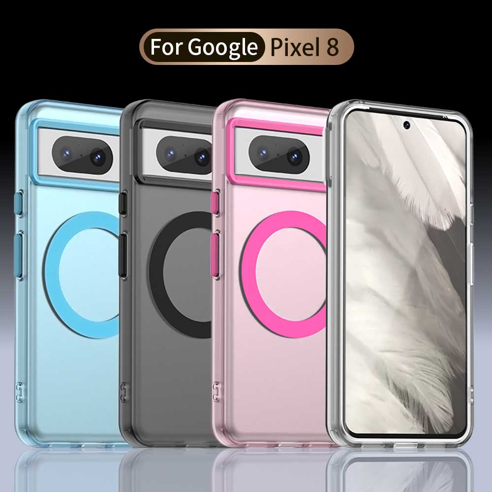 Magsafe Matte Phone Case For Google Pixel 8 8 Pro 8a Protective Case Magnetic Wireless Charging Shockproof Back Cover