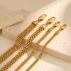 3mm/4mm/6mm Vintage Mesh Link Chain Bracelet for Women, Gold Plated Stainless Steel Italian Chain Bracelet, Waterproof Jewelry