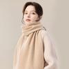 JIUMU Women's Winter Thickened Warm Pure Wool Scarf Shawl WY184