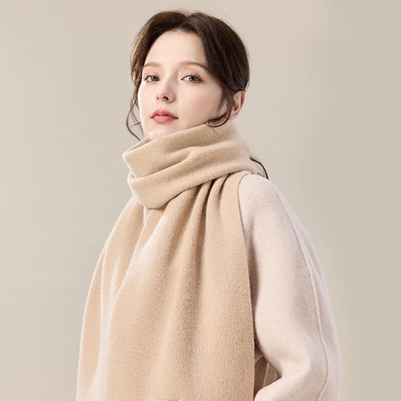 JIUMU Women's Winter Thickened Warm Pure Wool Scarf Shawl WY184