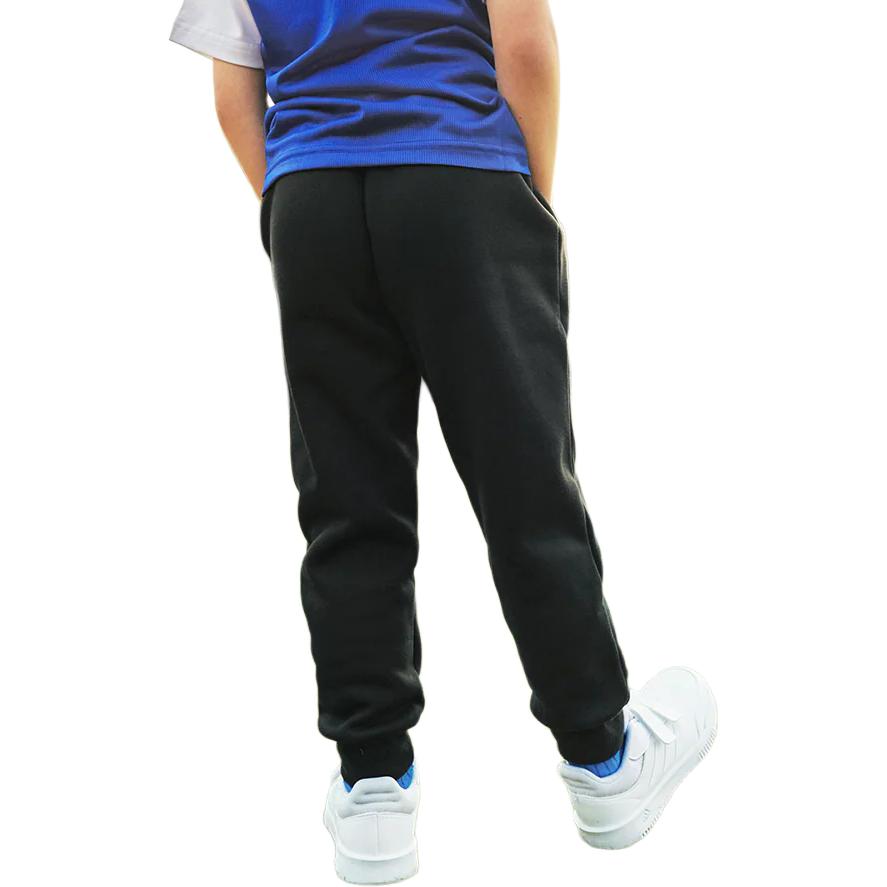 adidas Knitted Sweatpants Cartoon Pattern Print Thickened And Fleece Lined Elastic Cuff Black Kids' IY5040