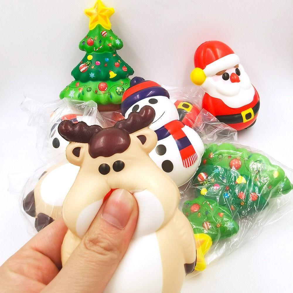 

Украшение для щипков Медленно отскакивающая кукла Игрушки для сжимания Подарки для детей Кукла для снятия стресса Рождественские украшения 03