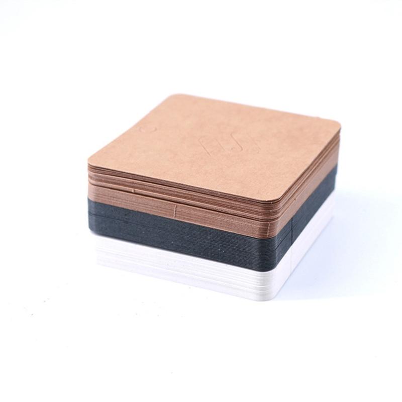 100 Stück 7X7cm Kraftpapier Brosche Anstecknadel Karten zum Verkauf von Schmuck Perfekt für Kleinunternehmen Einzelhandel Boutique Auslage