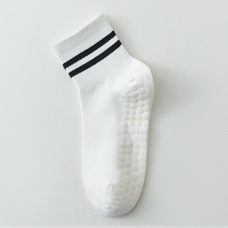 

Носки для йоги женские профессиональные силиконовые нескользящие носки для пилатеса повседневные полосатые хлопковые носки для занятий в помещении, фитнесом, танцами, спортом