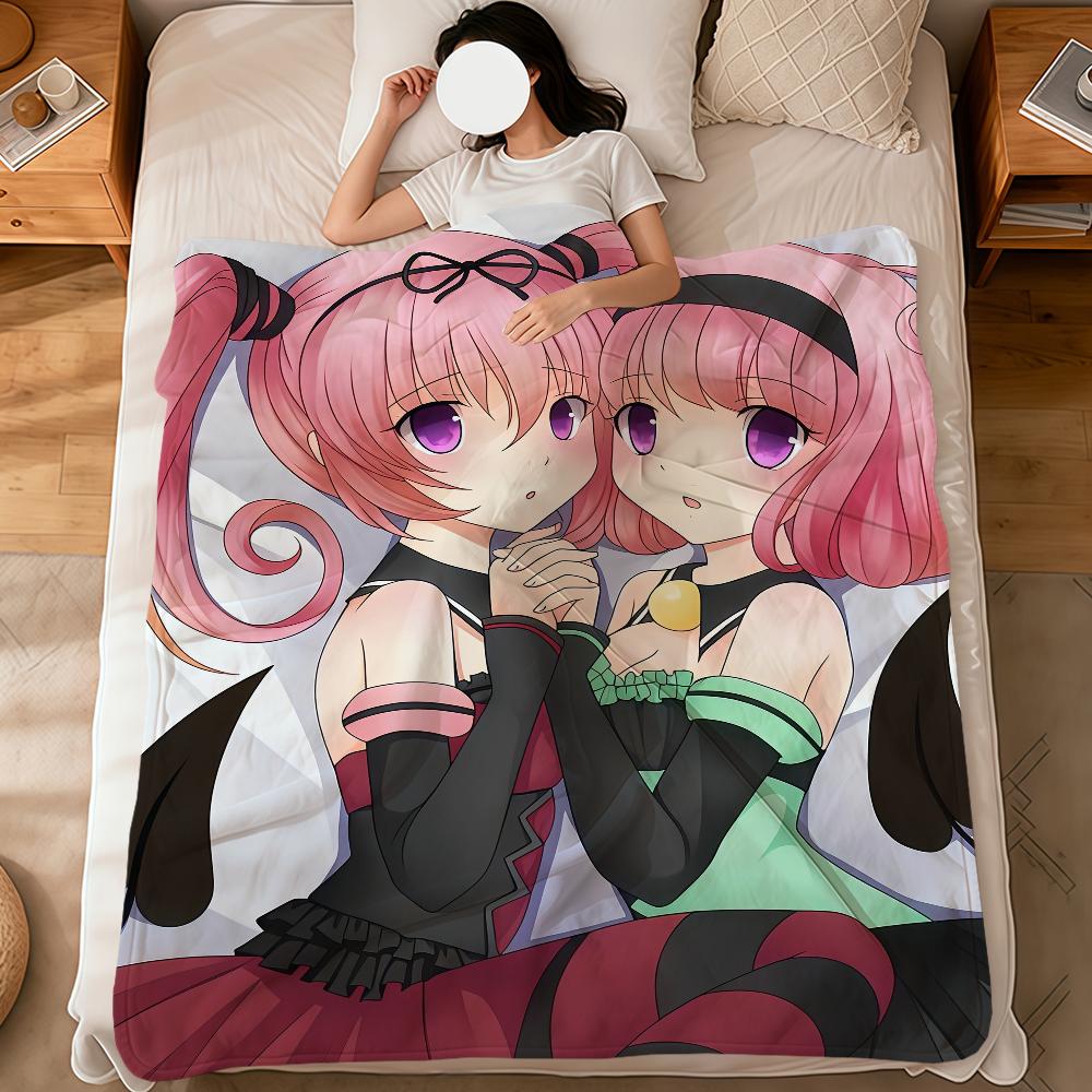 anime cute girl Momo Velia d-Deviluke to love ru soft warm plush blanket dormitory sofa living room hogar bedroom gift nap home