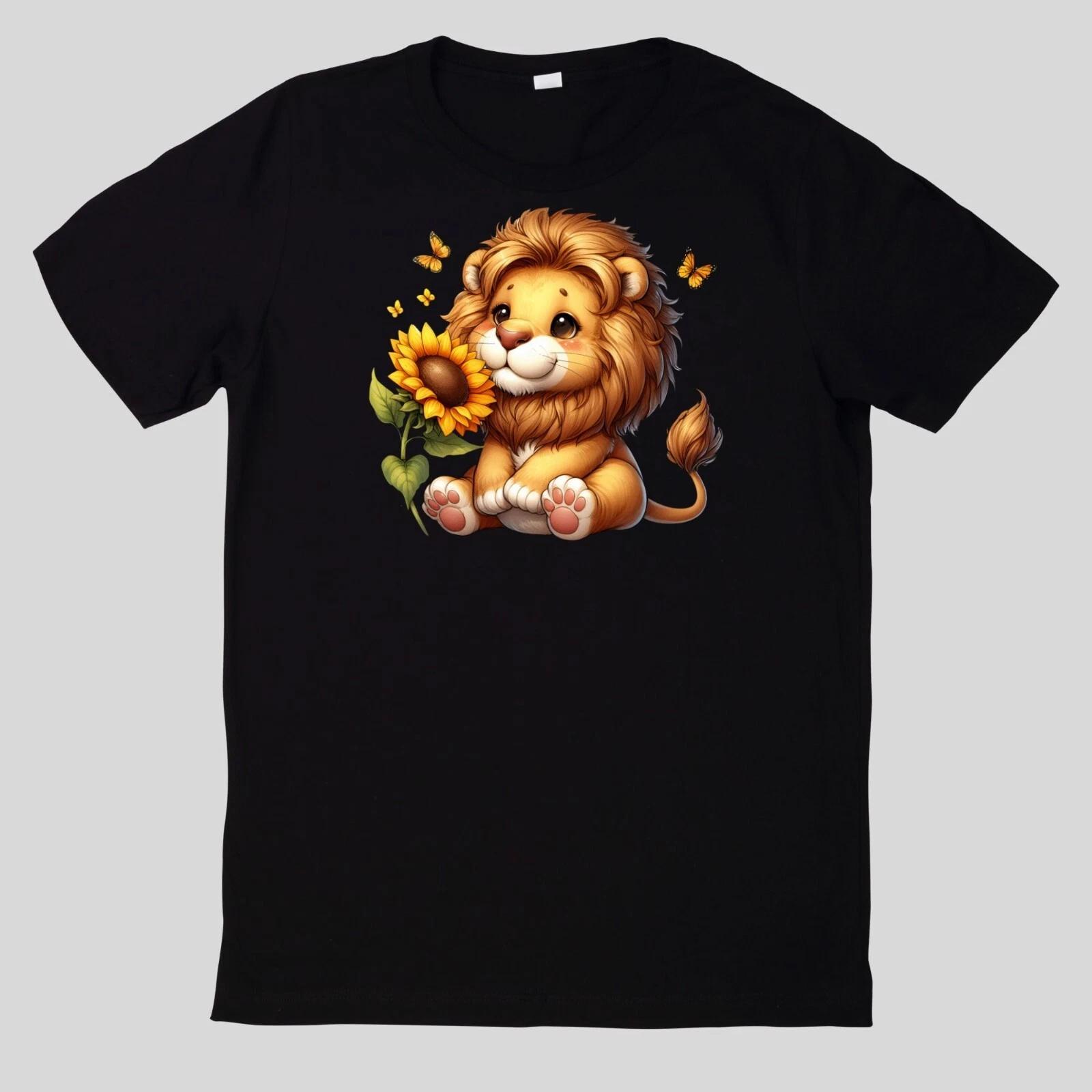 T-Shirt Sonnenblume süßes Tier Baumwolle Fun Spaß Sprüche Lustig Cartoon XXL