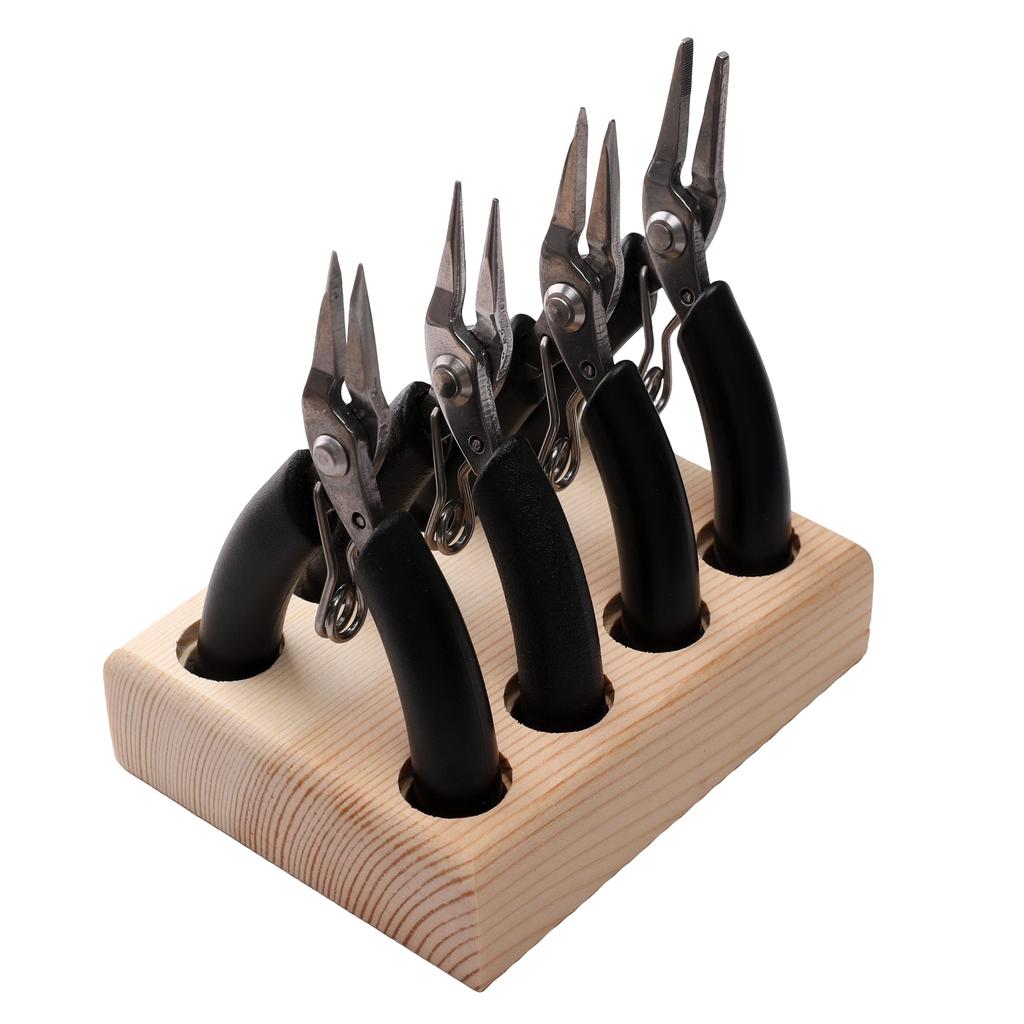 Solid Wood Handmade Pliers Storage Rack Tool Organizer for Jewelry Making