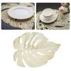 6Pcs Insulation Placemat Hollow Out Simulation Leaf Shape Heat Resistant PVC Table Mat for Kitchen