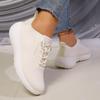 Fashion Casual Breathable Mesh Lace Up Sports Sneakers Women 2025 Autumn Comfort Soft Sole Running Shoes Non Slip Low Heel Sneakers