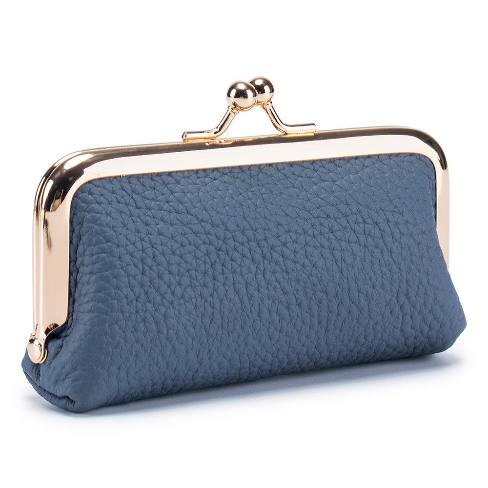 New niche change bag mini first-layer cowhide storage bag women's fashion mouth red envelope small clip bag tide