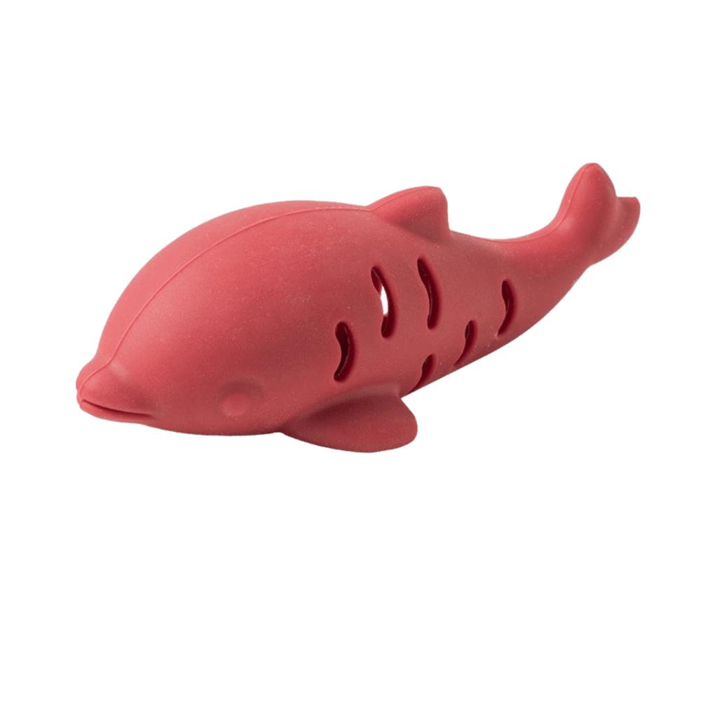 Bite Resistant Cat Toy Silicone Material Treat Dispenser Self Play Fish Cat Toy Pet Training