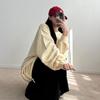 Open Run Women Podave Box Fit Loose Red String Loose Fit Sweatshirt