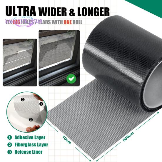 

Лента для ремонта оконных стекол, прочный клей, очень длинная, широкое применение, набор заплат для ремонта сетки из стекловолоконной ленты белый