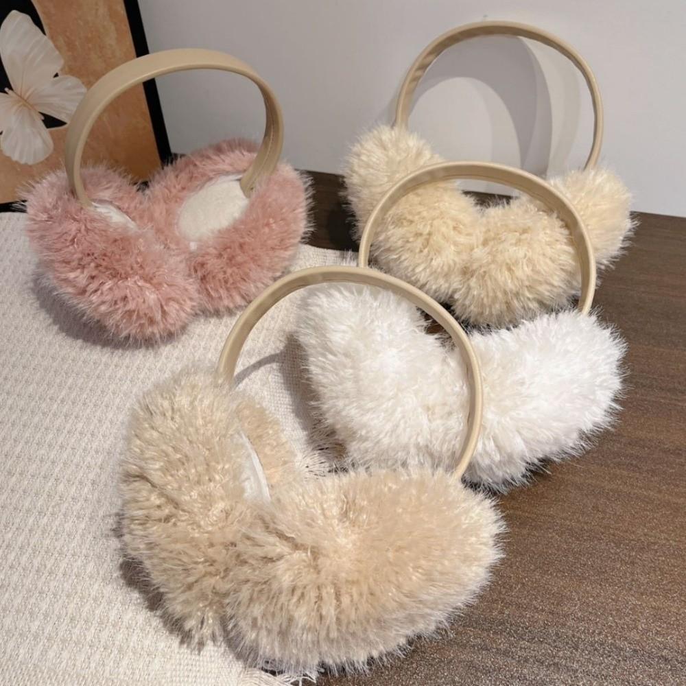 Fluffy Ear Warmer Foldable Winter Earmuffs Korean Style Plush Earmuffs  for Men and Women