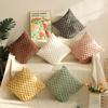 Boho Style Cushion Cover Cozy Plush Pillow Cover Pineapple Grid Decoration Double-sided Design Pillows Cover Sofa Pillowcase