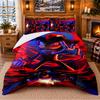 Shadow the Hedgehog Pattern Bedding 3Pcs Set Bed Sheet And Pillowcases For Indoor Bedroom