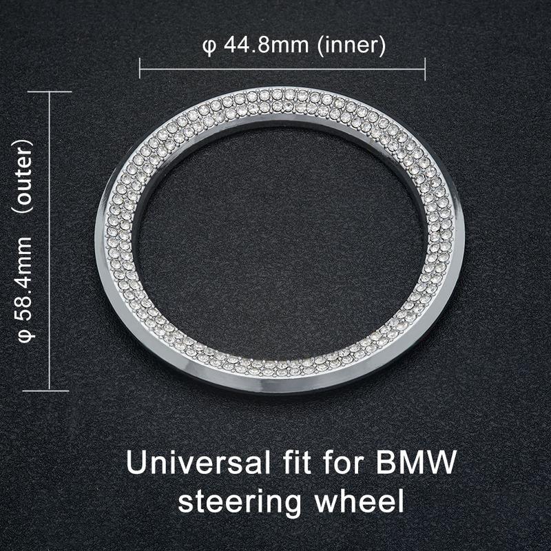 

Алмазне кермо Кнопка запуску Медіа iDrive AC Регулятор гучності Металева кришталева наклейка Аксесуари для BMW 5 X3 X4 Series steering wheel