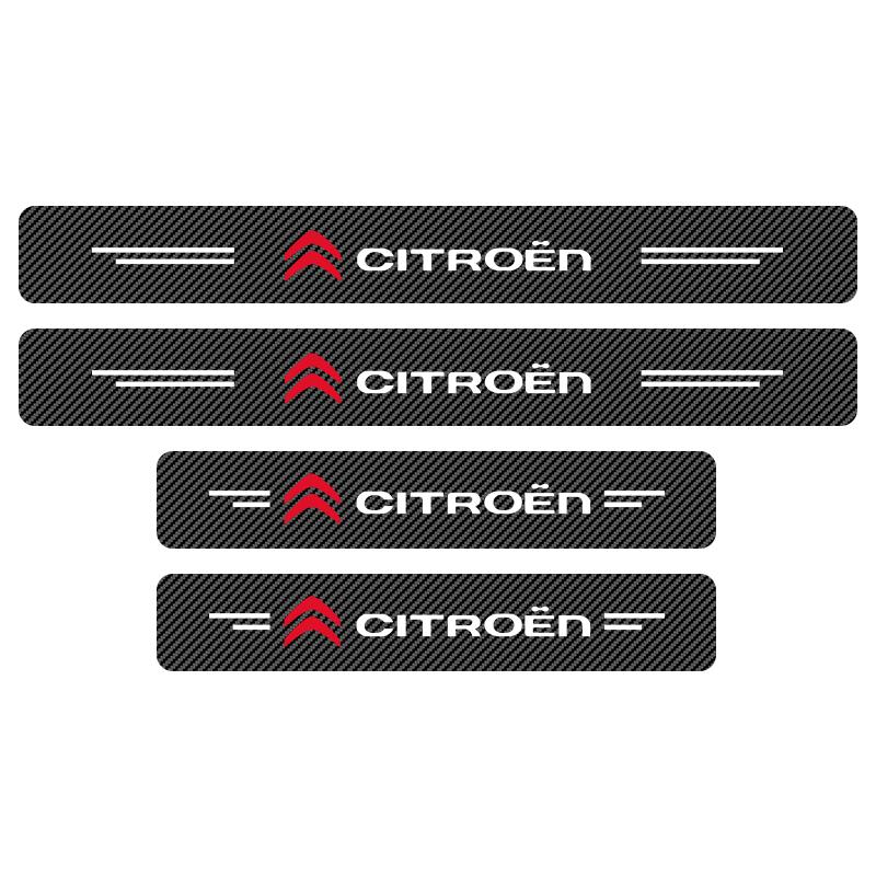 

4PCS Carbon Fiber Auto Door Threshold Waterproof 3D stickers For Citroen DS3 DS4 DS5 LS DS6 C1 C2 C3 C4 C5 C6 C8 Grand Picasso