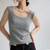 Magliette da donna senza maniche con scollo a U T-shirt da donna Gilet da strada Top