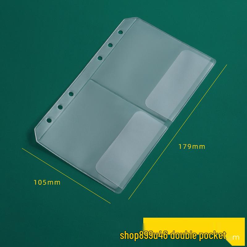 Pochettes transparentes en PVC de différentes tailles avec fermeture éclair: Rangement de documents A6/A5 et porte-cartes de visite A7, conception à 6 trous.