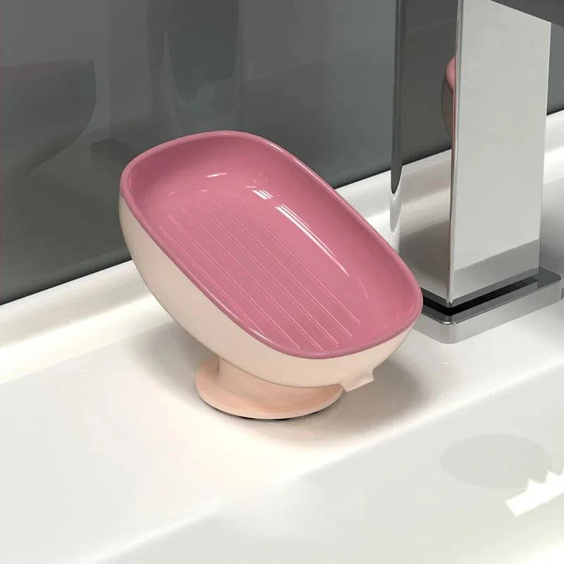 Присоска Мыльница Слив Мыльница Держатель Ванная Душ Мыльница губка Подставка Креативная Присоска Принадлежности для ванной