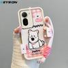 KEYSION Kreskówkowe Urocze Pluszowe Etui z Haftem do Redmi A7 Pro z Paskiem Miękkie Silikonowe Odporne na Wstrząsy Etui na Telefon dla Xiaomi Redmi A7 Pro