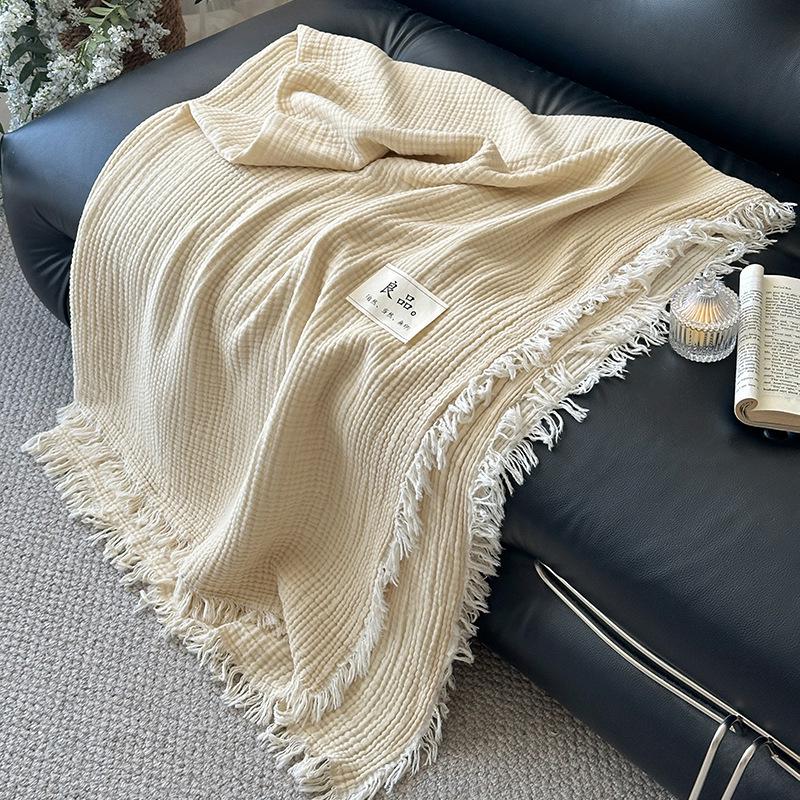 A-Class All-Cotton Gauze Summer Quilt & Blanket for Airplane, Sofa, or Office Nap