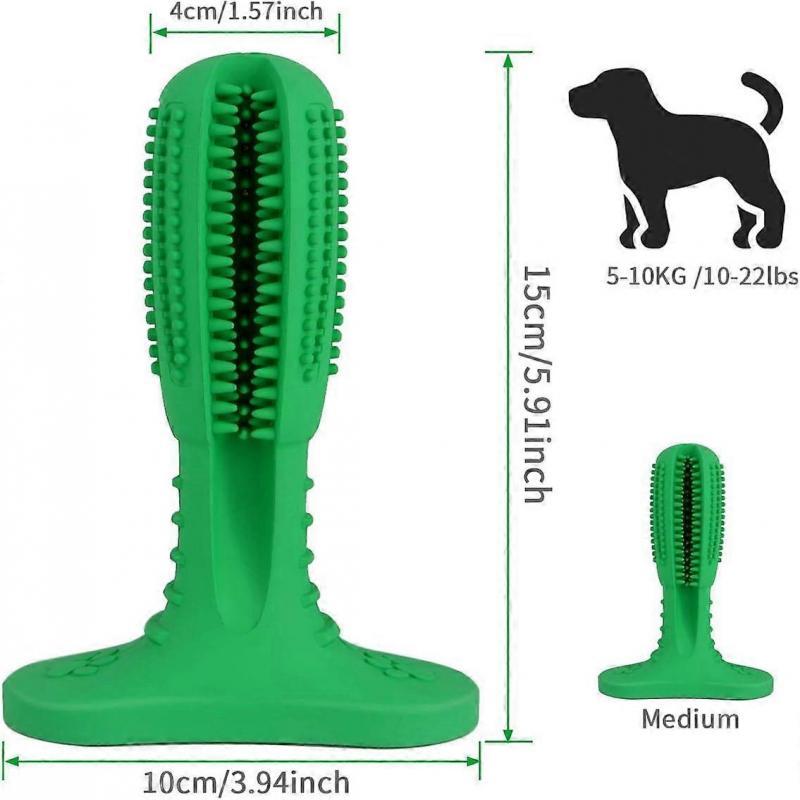 Best Buy Dog Toothbrush Sticks - Puppy Dental Care Brushing Sticks Effective Puppy Teeth Cleaning Massager Non-Toxic Natural Rubber Chew Toy Dogs