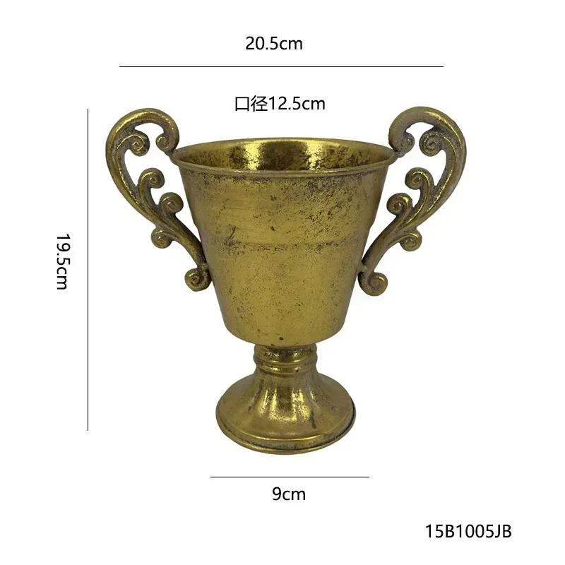 Europejski Styl Żelazny Wazon Hol Wejściowy Kompozycja Kwiatowa Na Biurko w Salonie Dekoracja Klasyczny Ozdoba na Przyjęcie Świąteczne