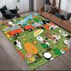 Brown & Cony Allover Square Area Rug, Non-Slip Floor Mat for Living Room, Perfect Gift for LINE FRIENDS Fans