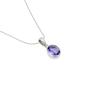 Oval Amethyst Pendant: Natural Gemstone, 925 Sterling Silver