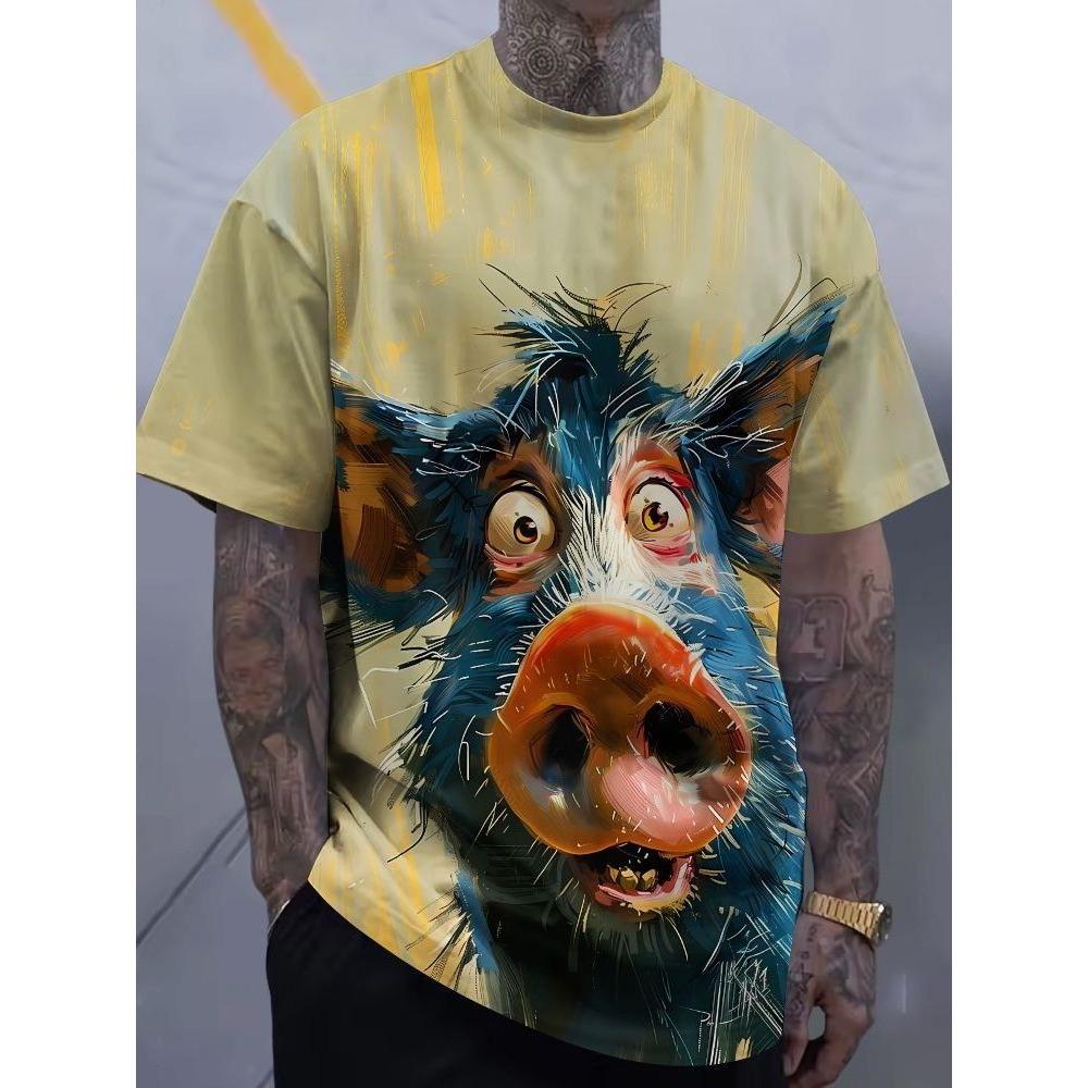 Men's Animal Printed 3D T-shirt