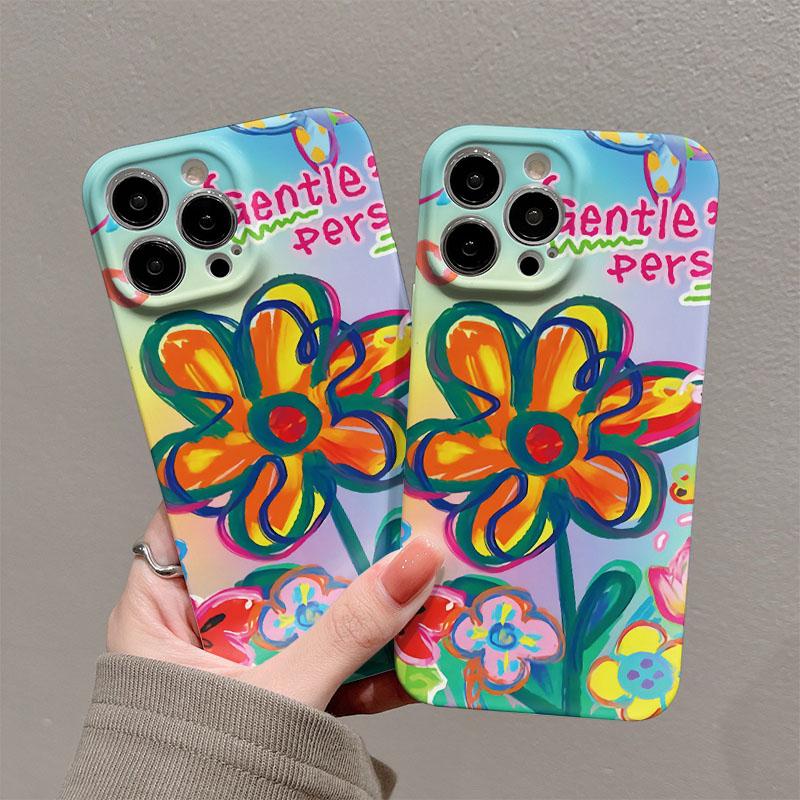 Colorful Flower Checkered Pattern Glossy Film Hard PC Phone Case for Xiaomi Redmi Note 15 13 12S 12 11S 11 Pro Plus Max 4G 5G
