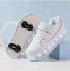 Middle Child Runaway Shoes Roller Skating Boy Classmate Double Wheel Burst Shoes Student Skates Girls Four Wheels With Lights