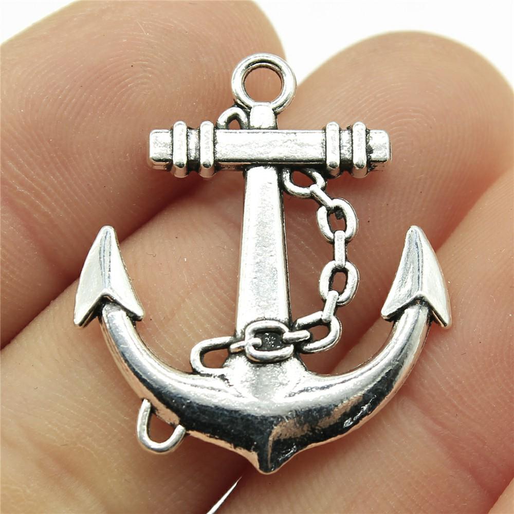 4 Pieces Mix Ship Anchor  Decor Charms For Jewelry Making Boat Anchor Diy Craft Supplies Men Jewelry Decorative Jewelry Gift