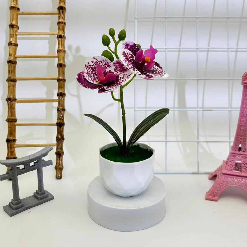 Phalaenopsis Artificial Pot Flower Bonsai For Event Decoration Prop And Home