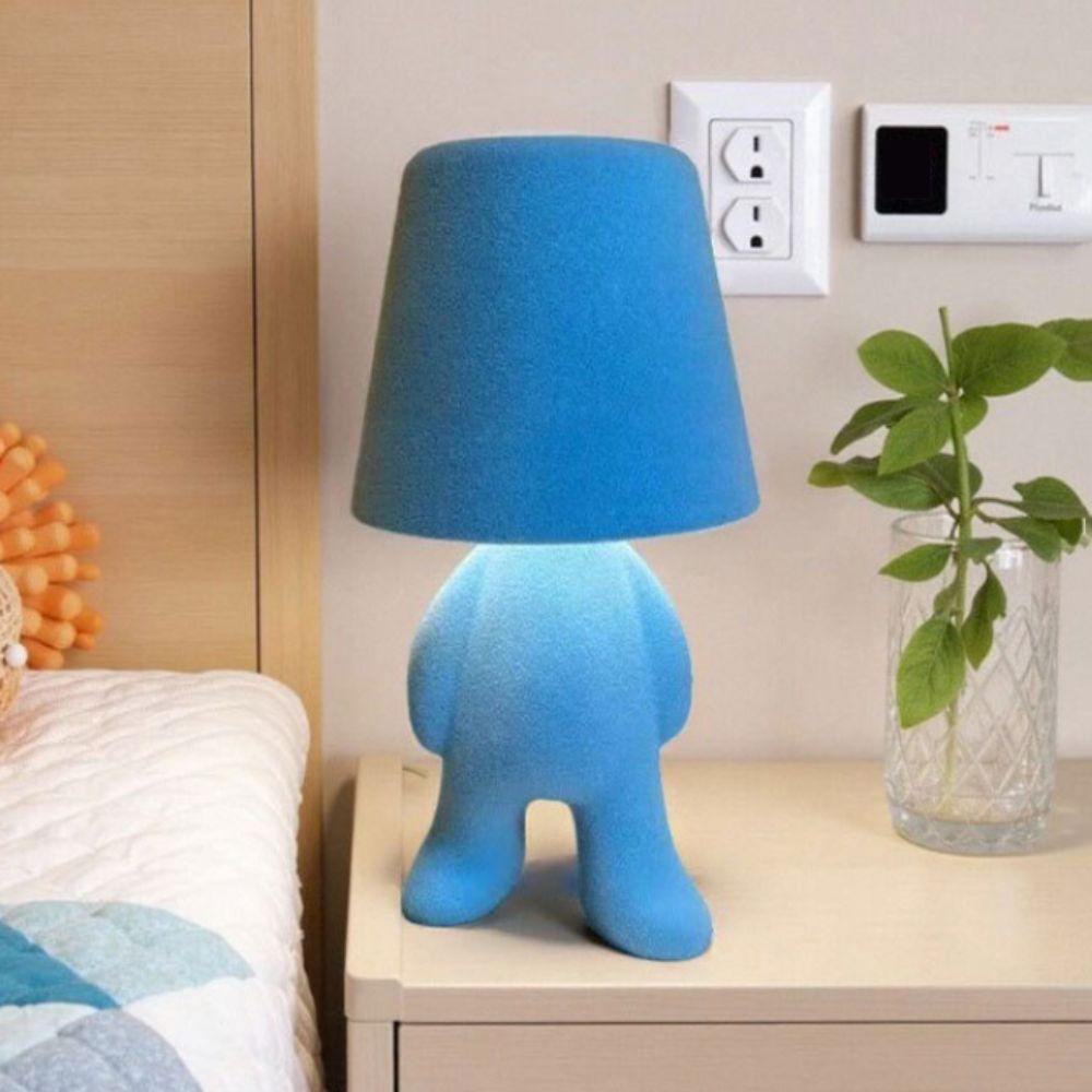 Touch Control Table Lamp Colorful Design Flocking Texture Night Lamp Creative Shape Mini Size Desk Light Bedroom Use