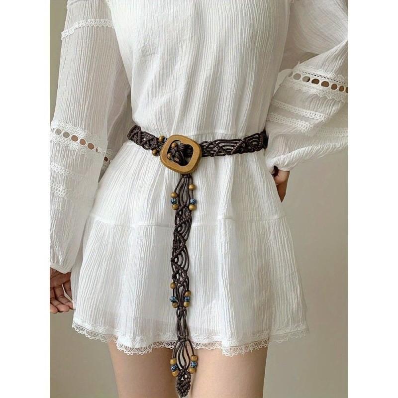 Bohemian Waist Fashionable Accessories For Women Featuring Versatile Wax Rope Design For Everyday Use