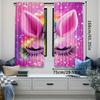 Set Of 2 Pink Unicorn Fantasy Curtains Vibrant Printed Design Suitable Bedroom Bathroom Living Room Dining Study Curtain Polyester Ideal For